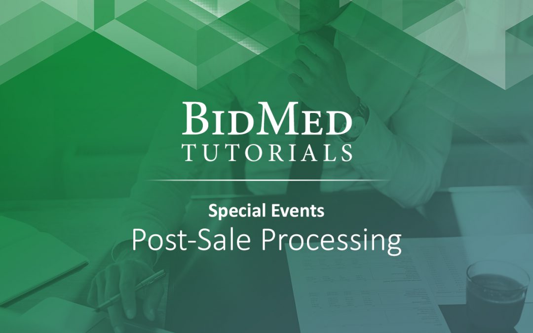 Post-Sale Processing for Special Events