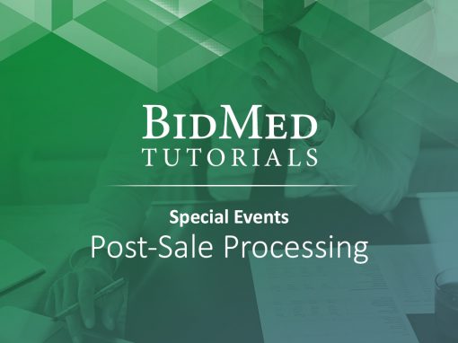 Post-Sale Processing for Special Events