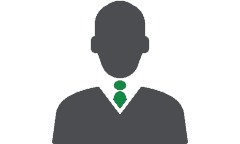 Icon of the silhouette of a person wearing a tie